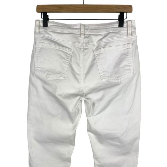 Eileen Fisher Organic Cotton Denim Slim Jean White Size 4 Minimalist Casual - Picture 8 of 11